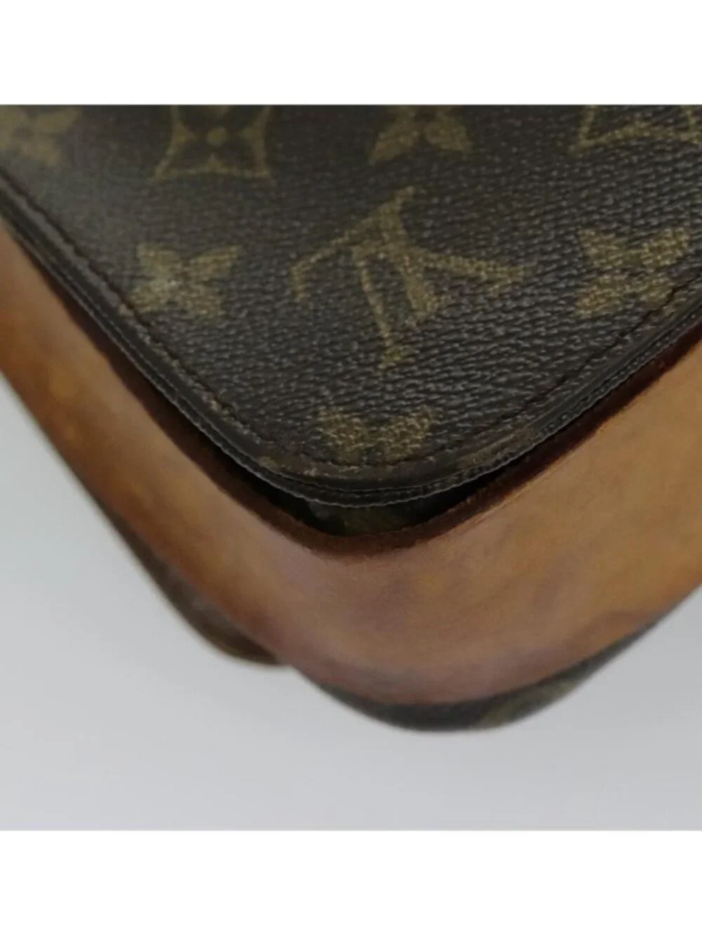 Authentic LOUIS VUITTON Monogram Cartouchiere MM Shoulder Bag M51253 LV